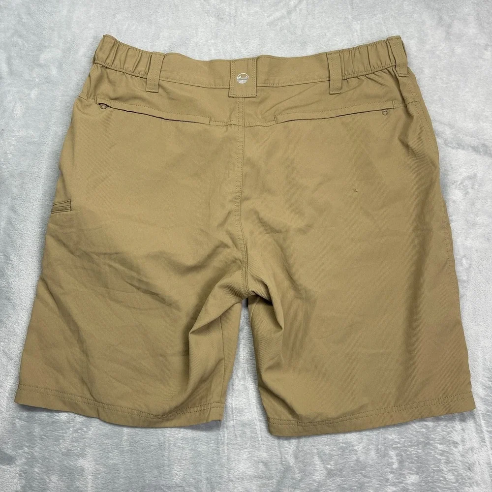 Wrangler Utility Shorts Mens 38 Khaki Outdoor Performance Side Elastic Waist‎
